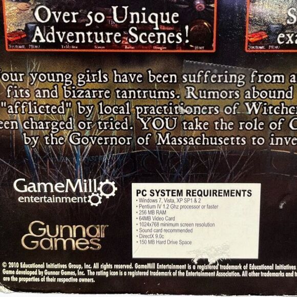 HIDDEN Mysteries: Salem Secrets Witch Trials of 1692 2010 PC Video Game - Picture 4 of 14